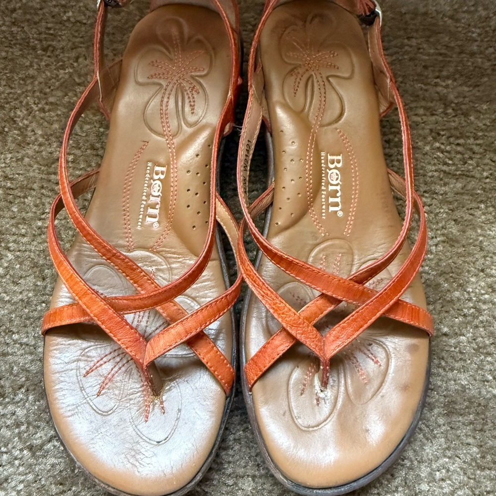 Born leather Sandals with Criss-Cross Straps